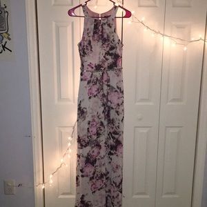 Baby pink and purple flower dress